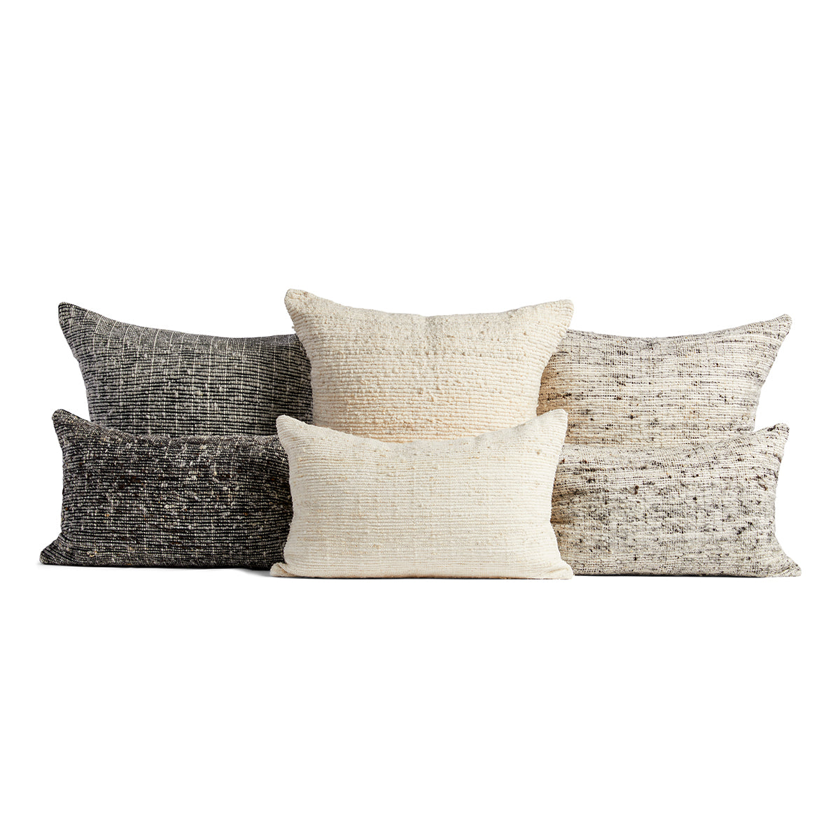 Medellin Pillow - Ivory with Grey Stripes