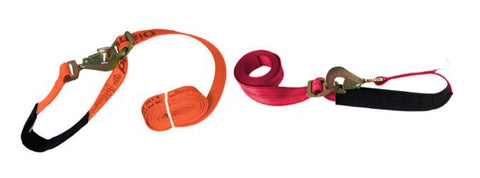 Axle strap tie-downs available in several colors at Baremotion