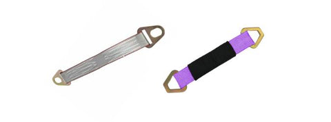 Different types of axle straps used for towing