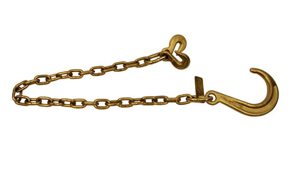 WFLNHB 3/8 x 2ft G70 V-Chain Bridle 15 J-Hook Tow Chain T-Hook & J-Hook  w/Grab Hooks