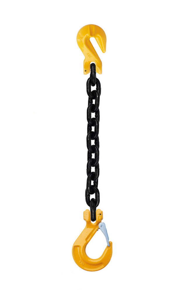 Grade 80 SSS Single Leg Chain Slings w/ Sling Hooks Both Ends