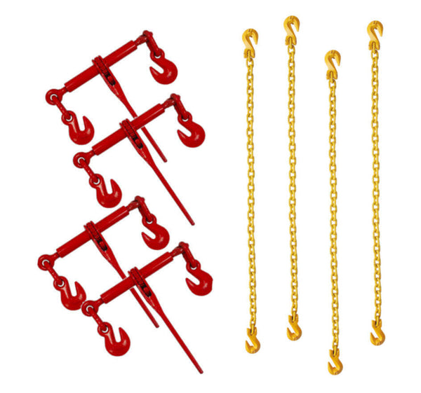 1/2 Grade 70 Binder Chains with Grab Hook & GR80 Foundry Hook