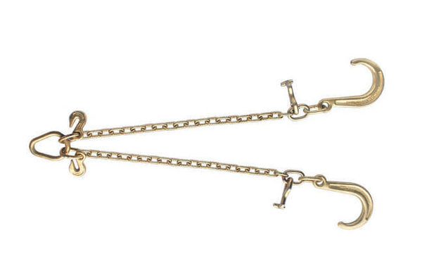 G7 - 5/16 x 2' (ea. Leg) V-Chain with 15 J Hook & TJ Combo Hooks