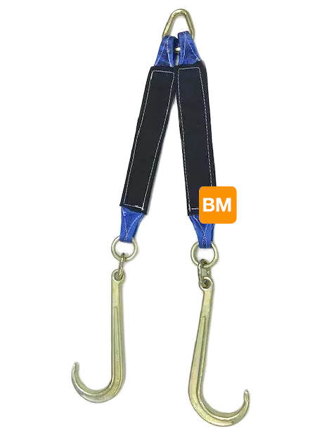 2 Double Leg Polyester Web Bridle Sling 2-Ply with Sling Hooks – Baremotion