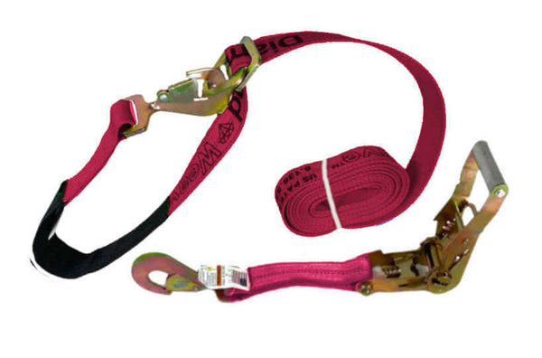 4 x 5' Roll-Off Container Straps with Extra Large Double J-Hook and S –  Boxer Tools