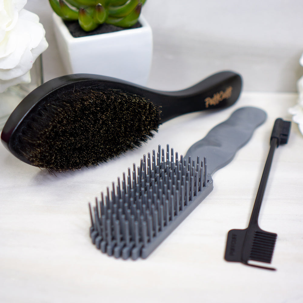 Edgemaster - 3-in-1 Edge Brush & Styling Tool With Soft Silicone Bristle  Brush - For Hair Layering And Styling Edges - 1 Piece - Puffcuff : Target