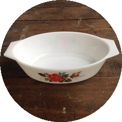 JAJ Pyrex Cottage Rose