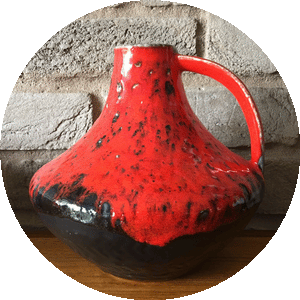 West German Vase - Carstens shape 200 - red, gerda heukeroth
