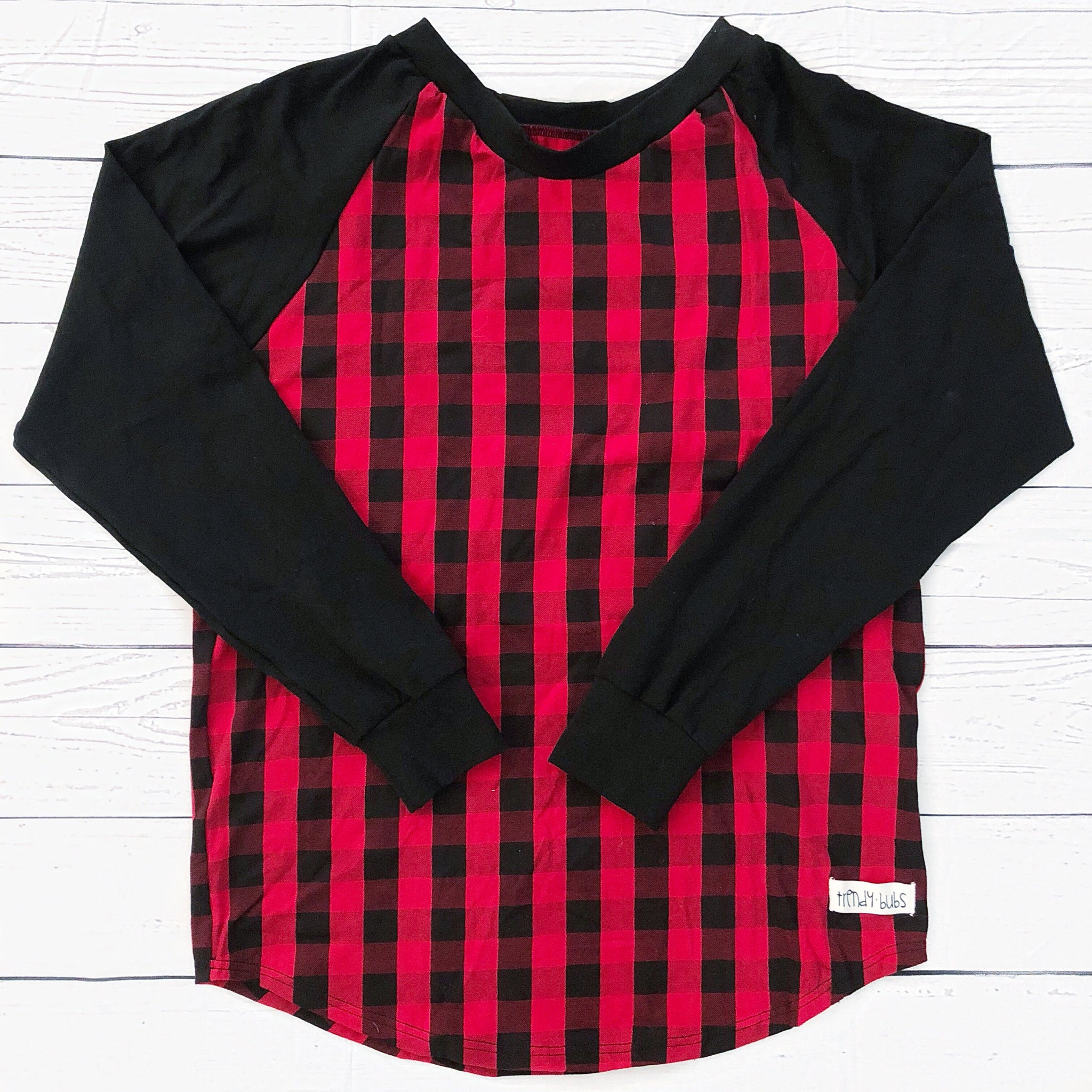 red and black plaid women's clothing