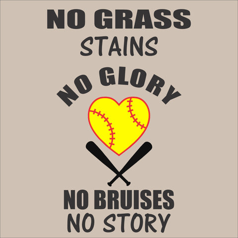 SIGN Design - No Grass Stains - Softball or Baseball – Two Sisters DIY