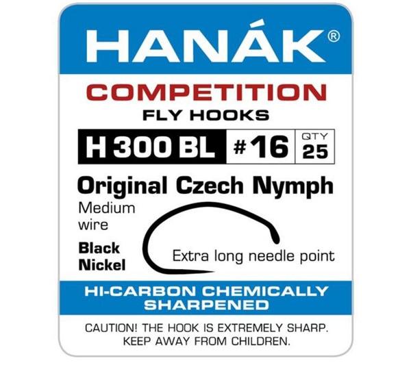 Hanak H 360 BL Czech Nymph & Pupa Haken, Ohne Widerhaken, Fliegenhaken, Fliegenbinden