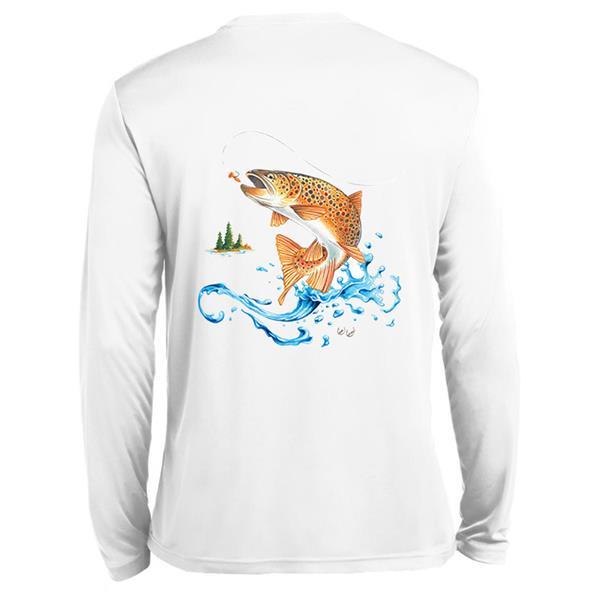 Brown Trout Tarpon - Hooded UV Protective Shirt