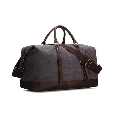 Handmade Waxed Canvas Leather Travel Bag Duffle Bag Holdall Luggage Weekender Bag. 5 colors Available, Free Shipping