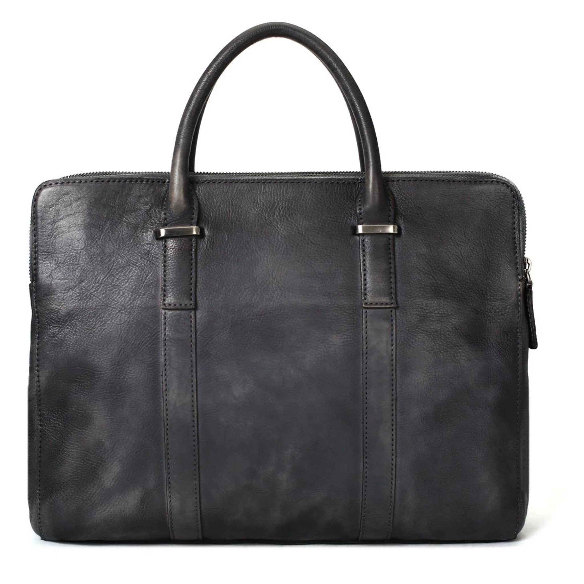 vegetable tanned leather briefcase