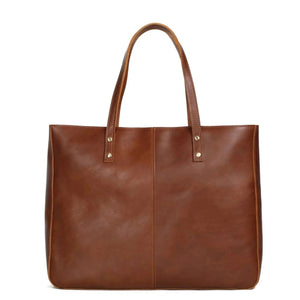 Handmade Full Grain Leather Tote Handbag - Simple 2 | Blue Sebe ...