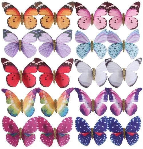 butterfly hair grips