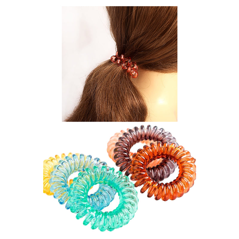 brown spiral hair tie