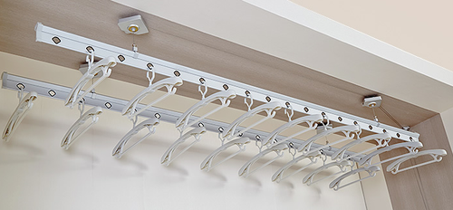 Deluxe Ceiling Mounted Clothes Drying Rack Tagged Laundry