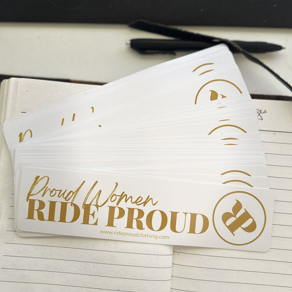 Proud Women Ride Proud bumper stickers