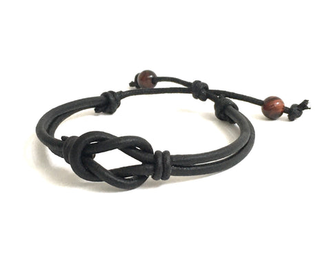 love knot leather bracelet