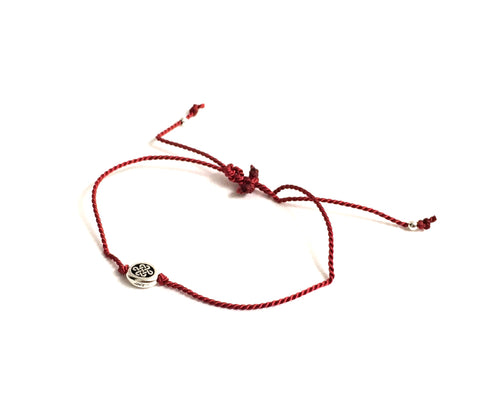 Red String Bracelet, Silk String of Fate with Celtic Endless Love Knot ...