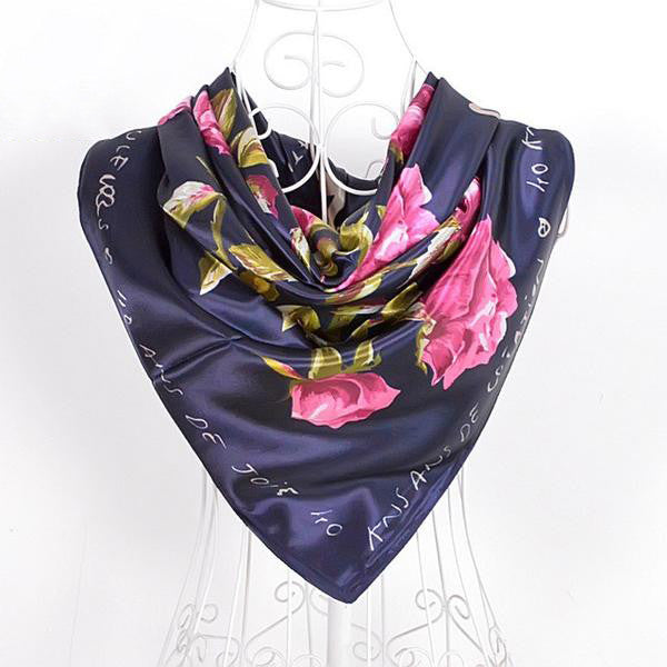 ladies purple silk scarf