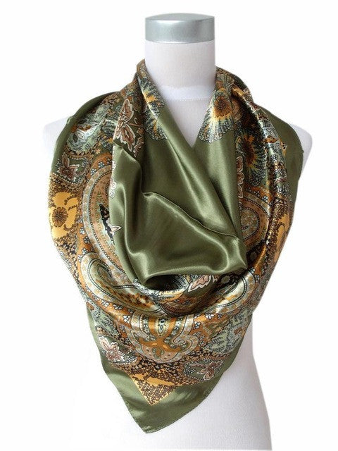 satin silk scarf