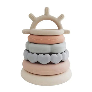 Classic Silicone Stacking Teething Ring Toy - HUGBUG Children's Shop