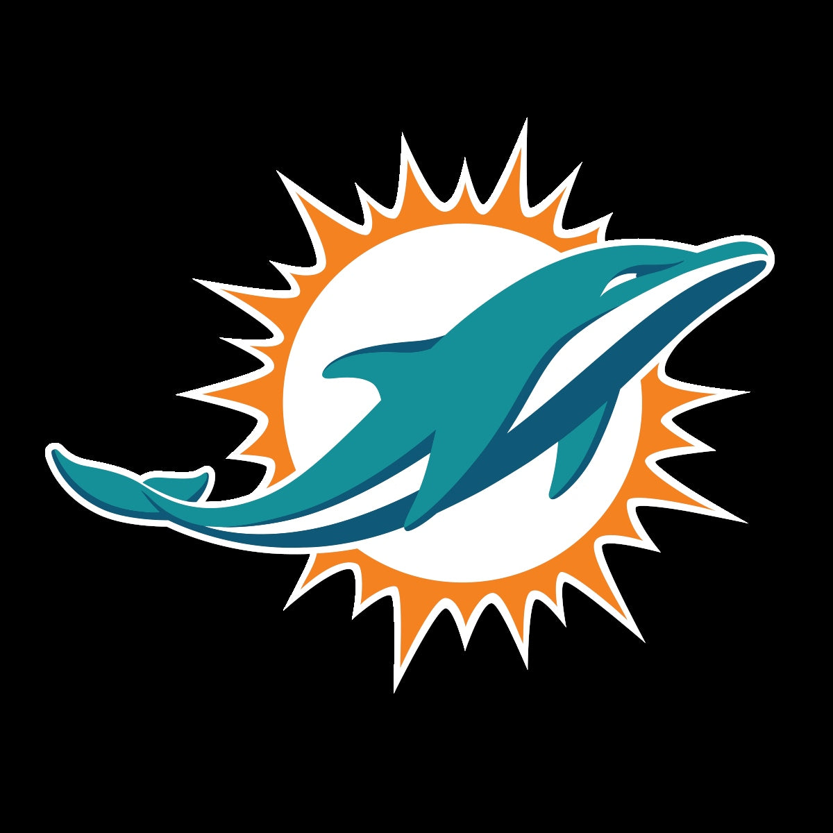 Miami Dolphins Circle Logo Vinyl Decal / Sticker 5 sizes!! | Sportz For ...