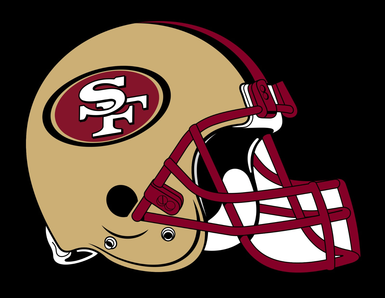 San Francisco 49ers Helmet Sticker Vinyl Decal / Sticker 5 sizes ...