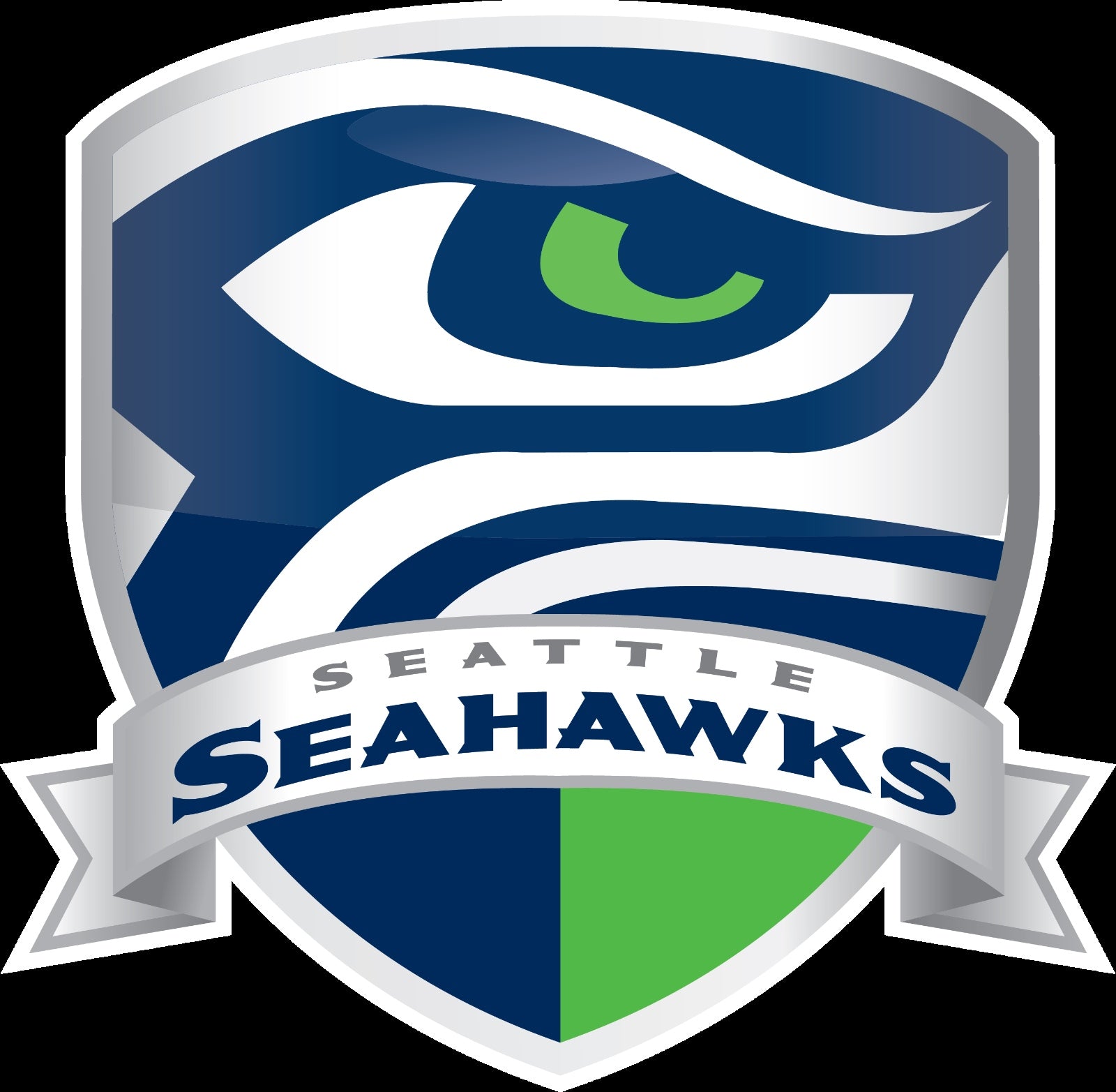  Seattle  Seahawks  Shield Logo  Vinyl Decal Sticker  5 sizes 