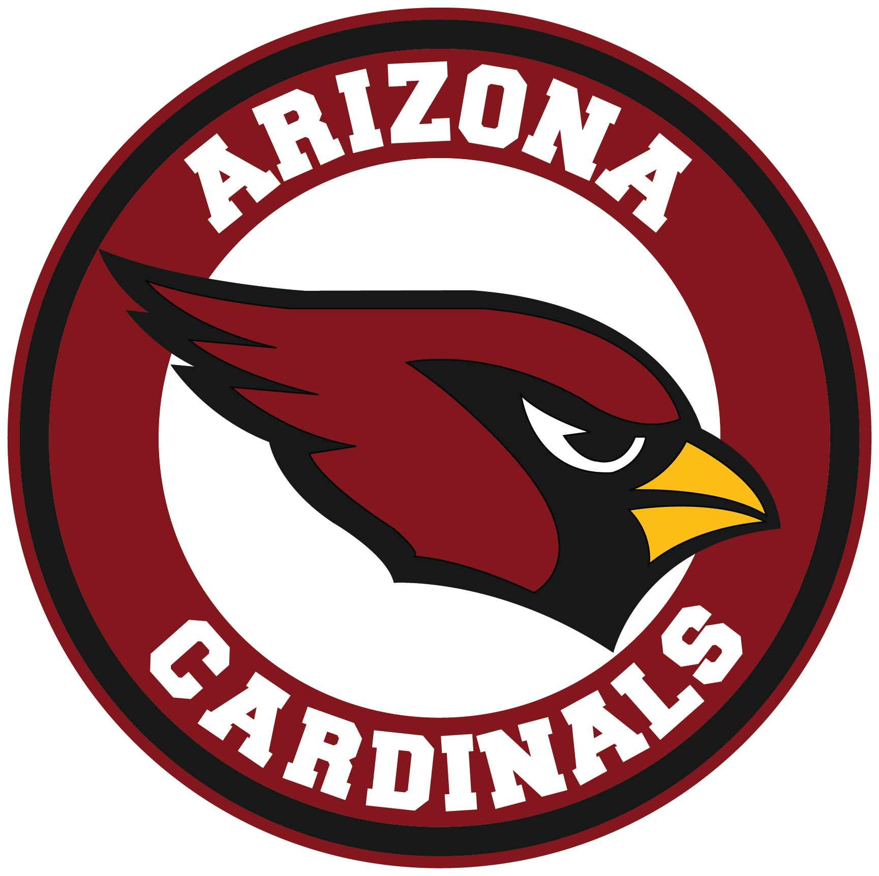 Arizona Cardinals Circle Logo Vinyl Decal / Sticker 5 sizes!! | Sportz