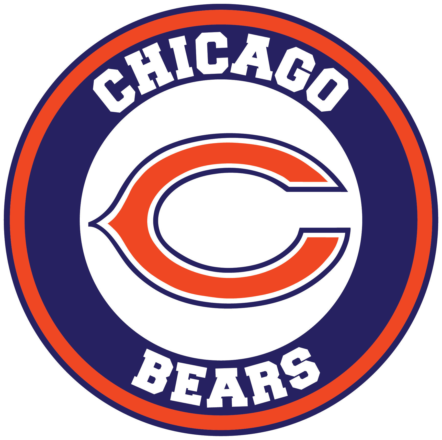 Chicago Bears Circle Logo Vinyl Decal / Sticker 5 sizes Sportz For Less