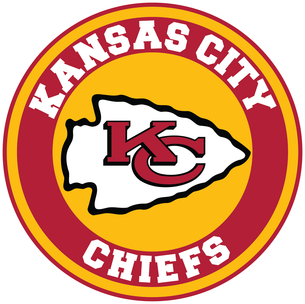 Kansas City Chiefs Circle Logo Vinyl Decal / Sticker 5 sizes Sportz
