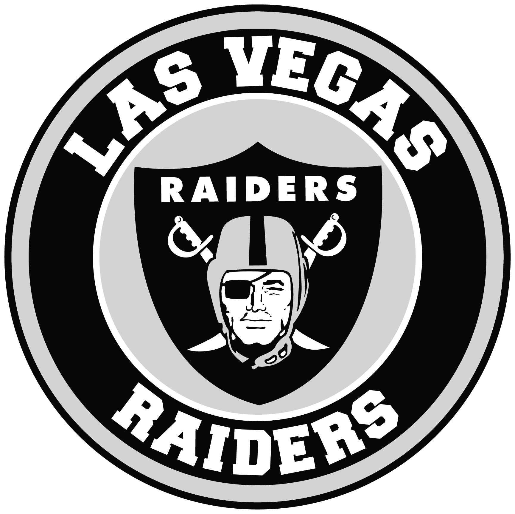 Las Vegas Raiders Circle Logo Vinyl Decal / Sticker 5 sizes!! | Sportz ...