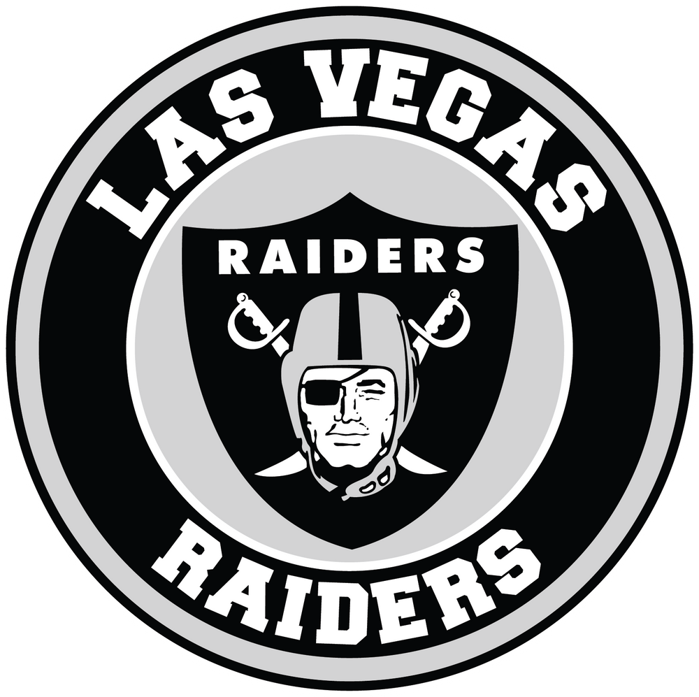 Las Vegas Raiders Circle Logo Vinyl Decal / Sticker 5 sizes!! Sportz