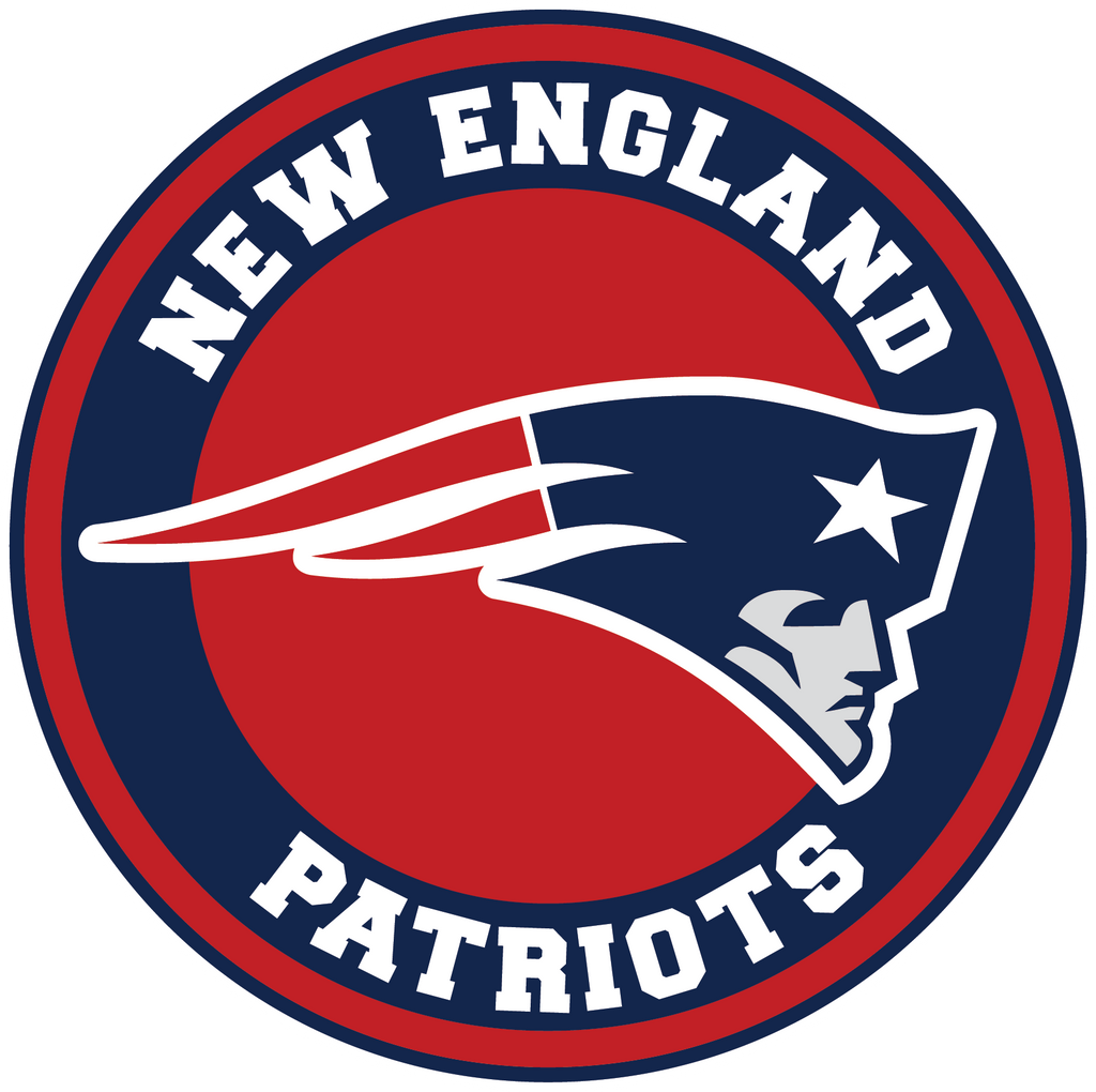 New England Patriots Circle Logo Vinyl Decal / Sticker 5 sizes