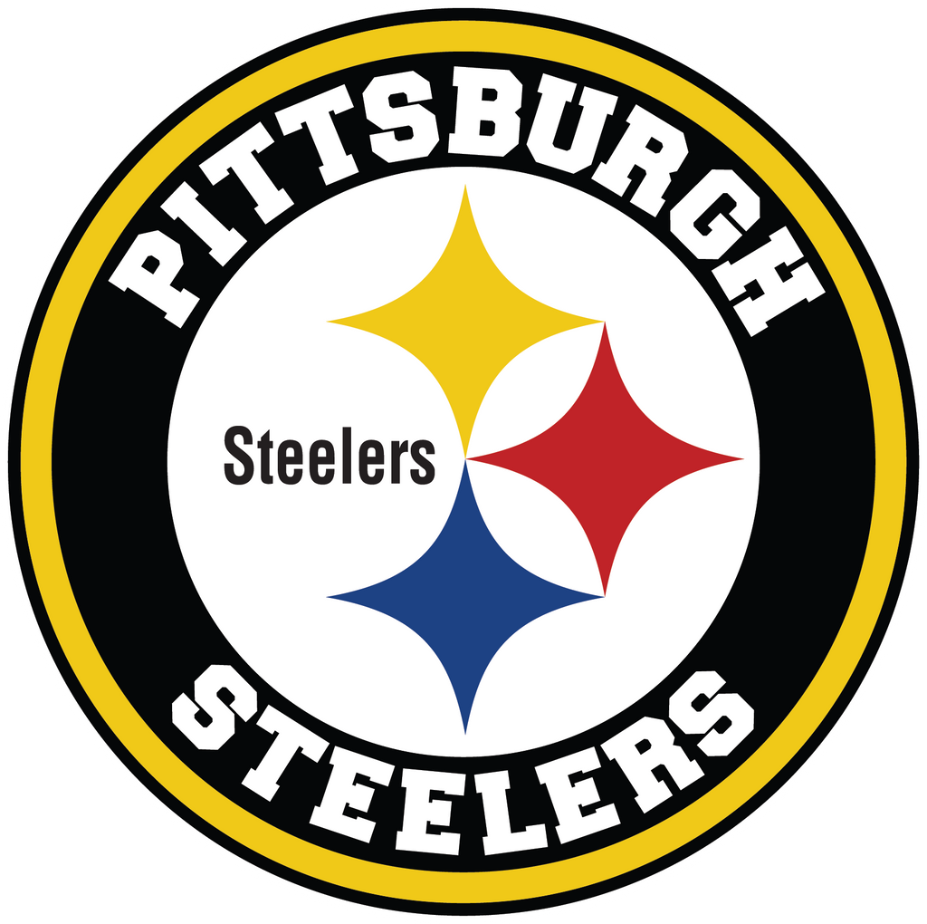 Pittsburgh Steelers Circle Logo Vinyl Decal / Sticker 5 sizes