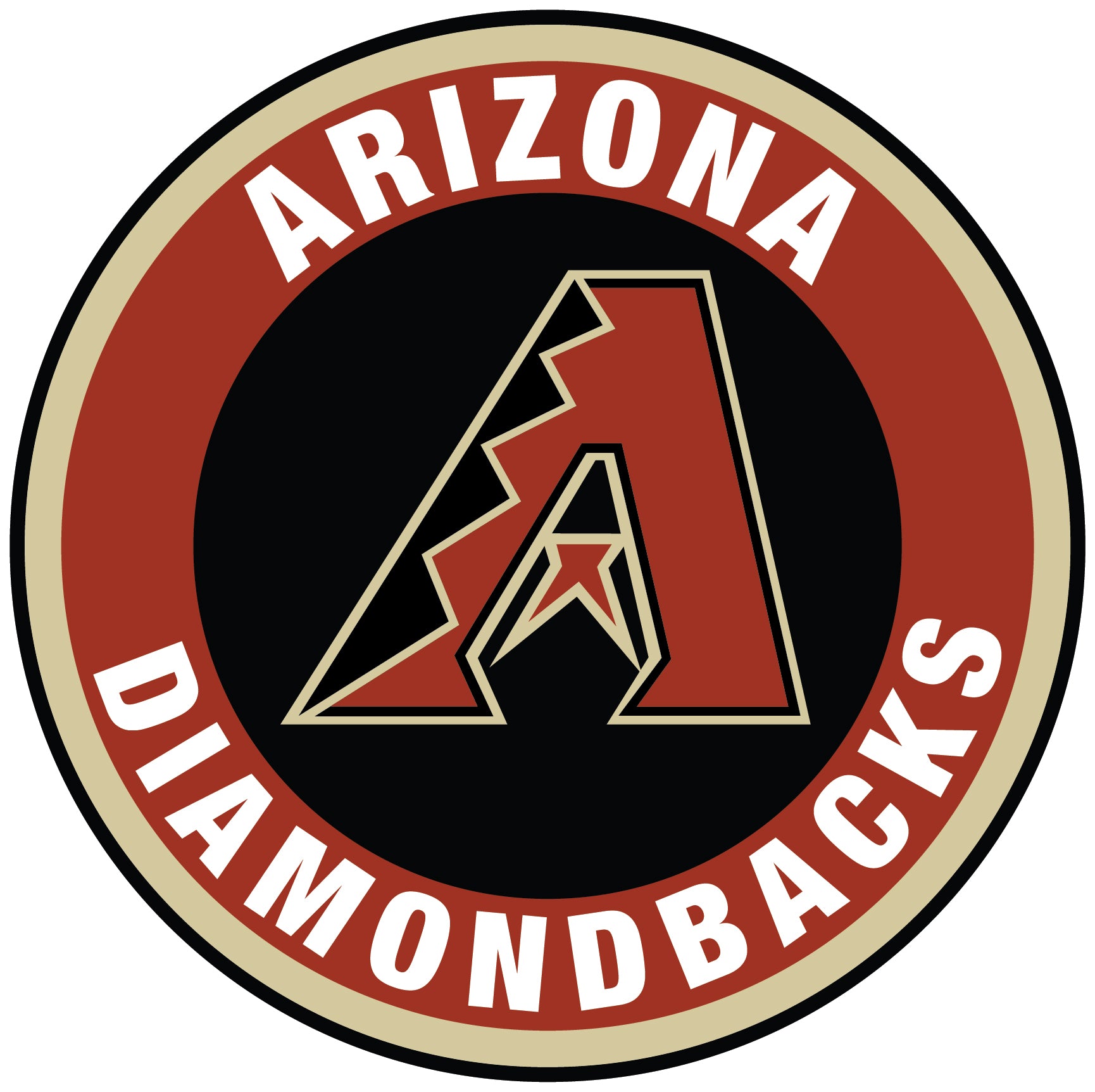 Arizona Diamondbacks Circle Logo Vinyl Decal / Sticker 5 sizes