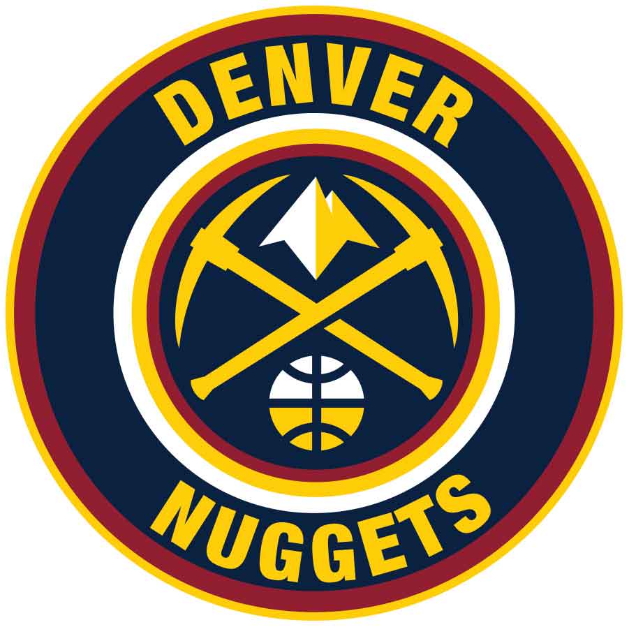 Denver Nuggets Throwback Circle Logo Vinyl Decal / Sticker 5 sizes