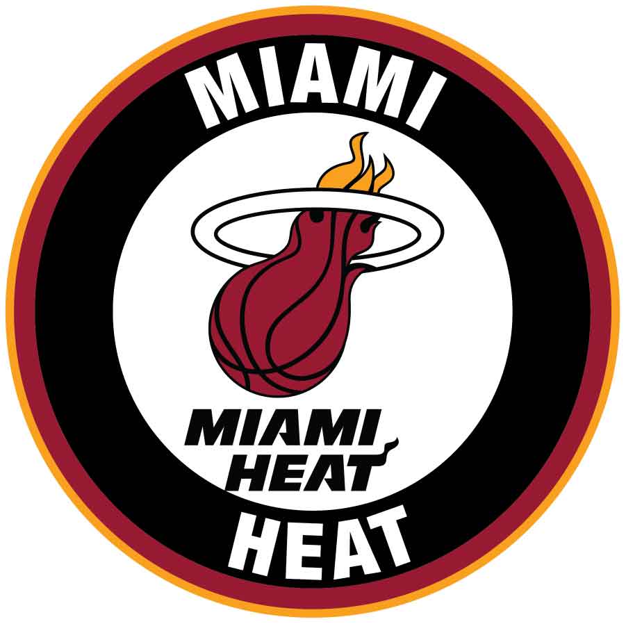 Miami Heat Circle Logo Vinyl Decal / Sticker 5 sizes!! Sportz For Less