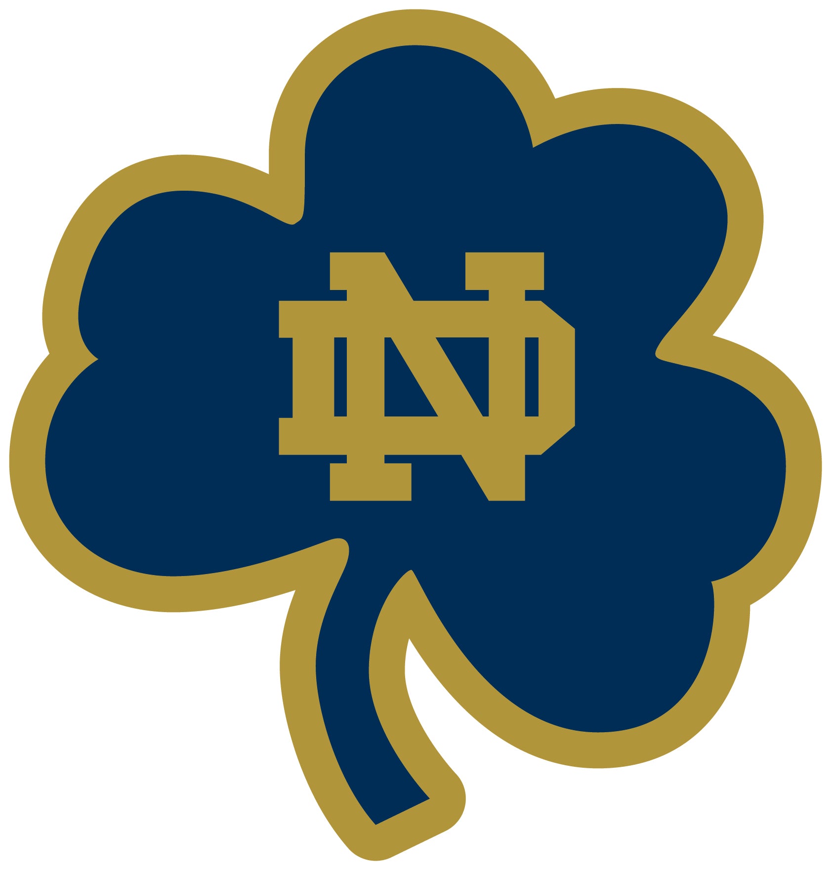 Notre Dame Clover Logo Vinyl Decal / Sticker 5 Sizes!!! | Sportz For Less