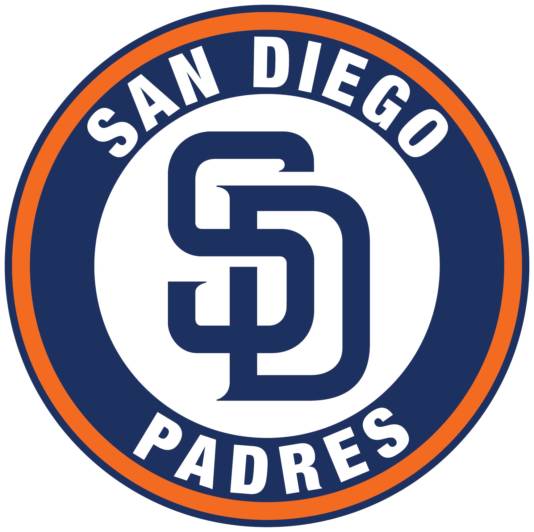 San Diego Padres logo Circle Logo Vinyl Decal Sticker 5 sizes!! | Sportz  For Less