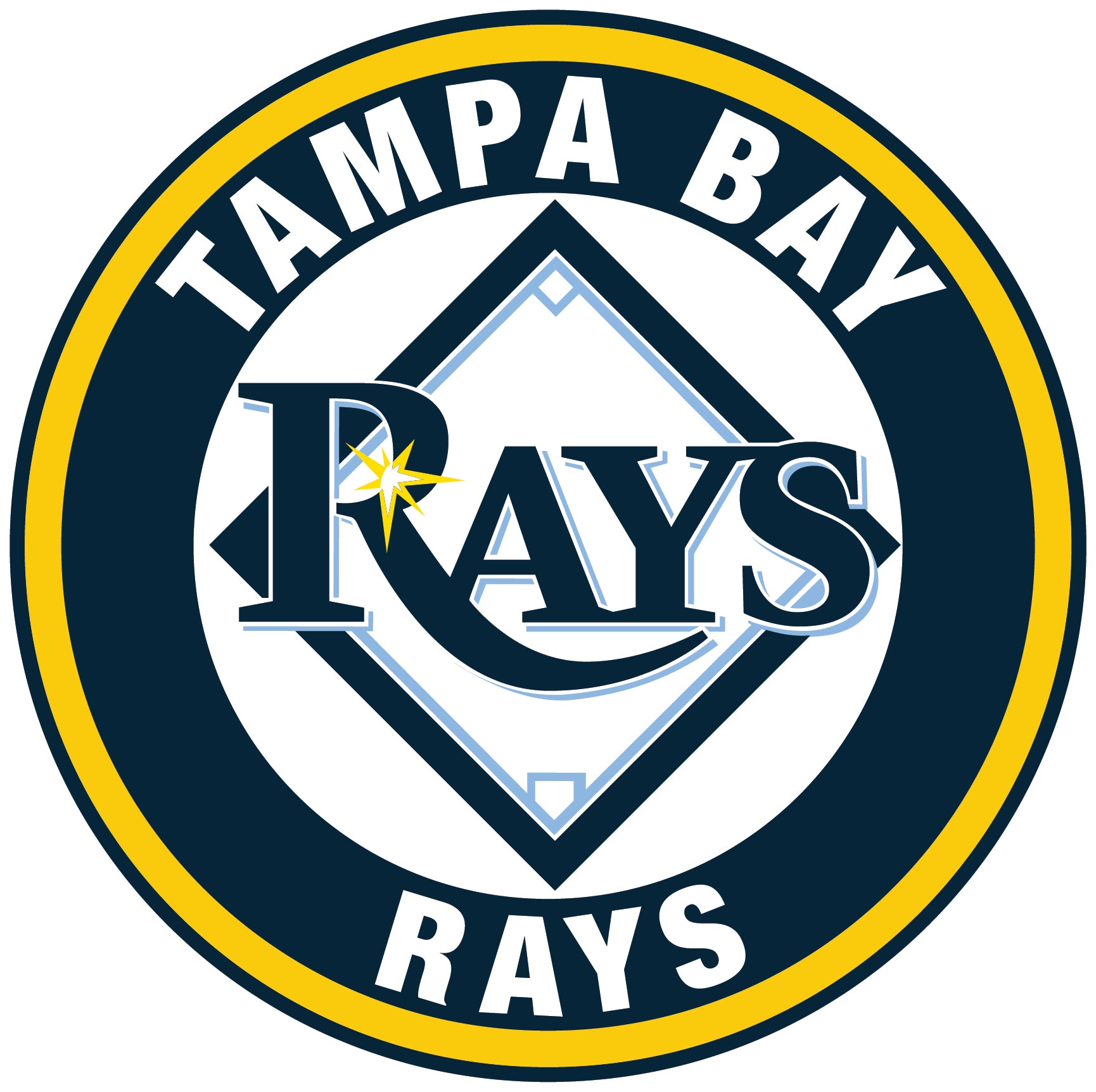 Tampa Bay Rays logo Circle Logo Vinyl Decal Sticker 5 sizes!! Sportz