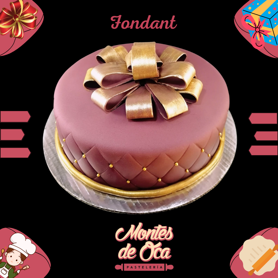 Pastel de Fondant (1 Piso) – PasteleriaMontesdeOca