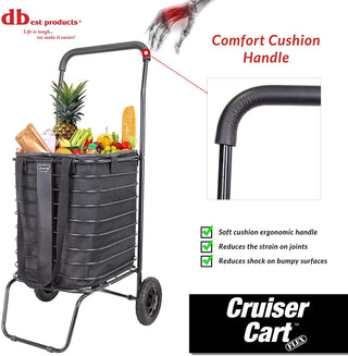 Folding Steel Grocery Cart w/ Double Basket, Swivel Wheels, 220lb Cap –  Best Choice Products