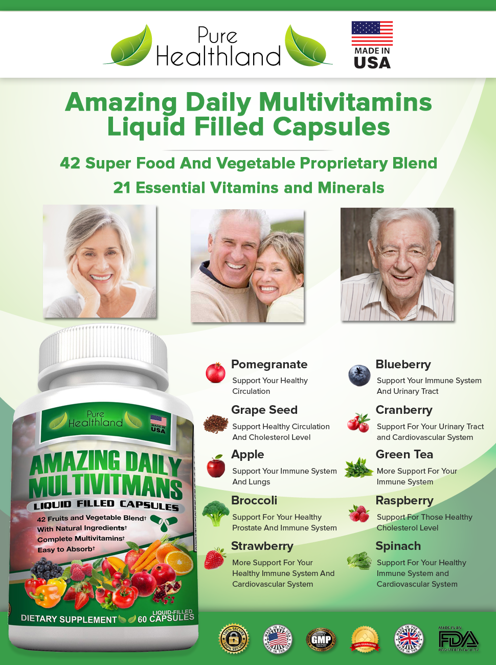 Daily Multivitamin Liquid Filled Capsules For Men and Women Over 40, 5 – Pure Healthland