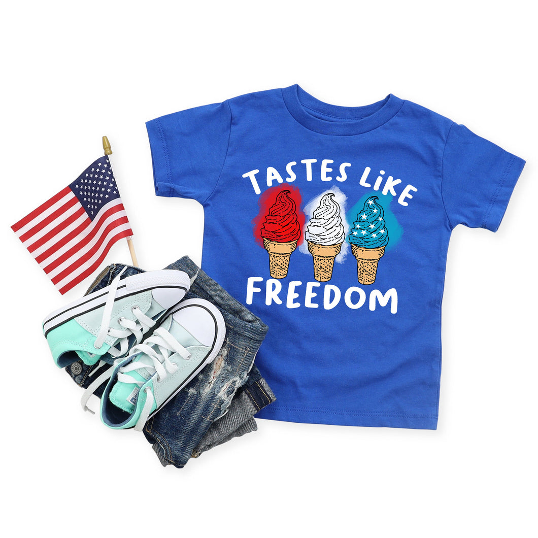 tastes like freedom - america popsicles - patriotic shirts - kids fourth of july shirt - 4th of july shirt - summer ice cream - ice cream