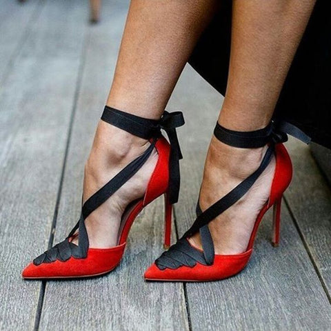 ankle wrap stiletto heels