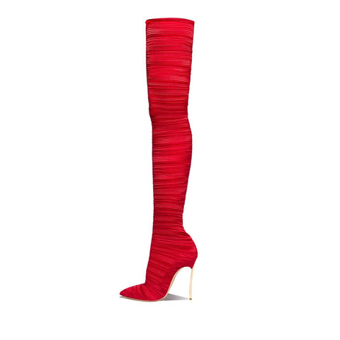 red thigh high stiletto boots